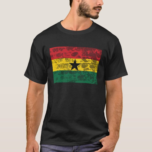 Camiseta Bandeira de Ghana (Frente)