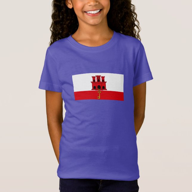 Camiseta Bandeira de Gibraltar (Frente)