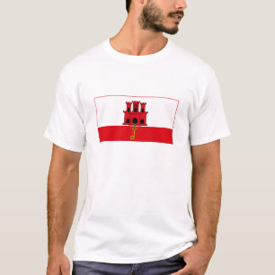 Camiseta Bandeira de Gibraltar