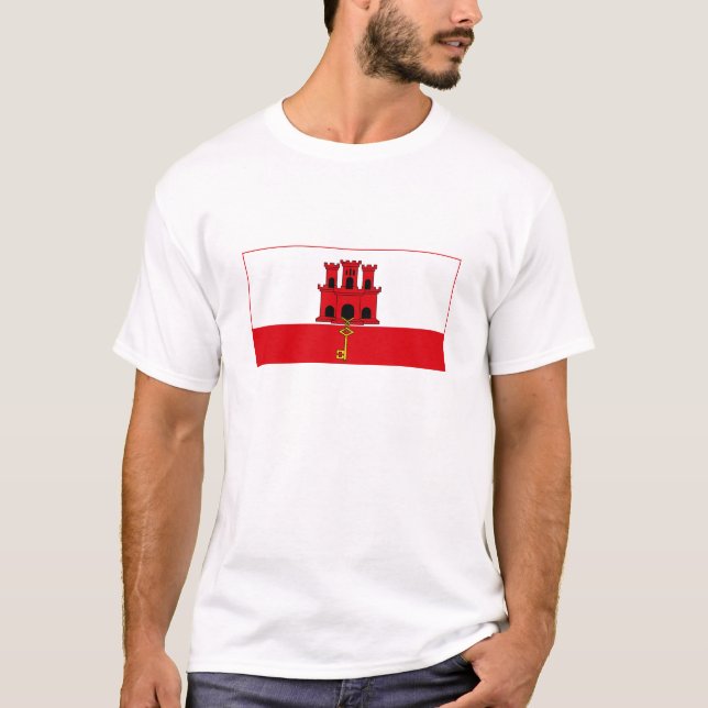 Camiseta Bandeira de Gibraltar (Frente)