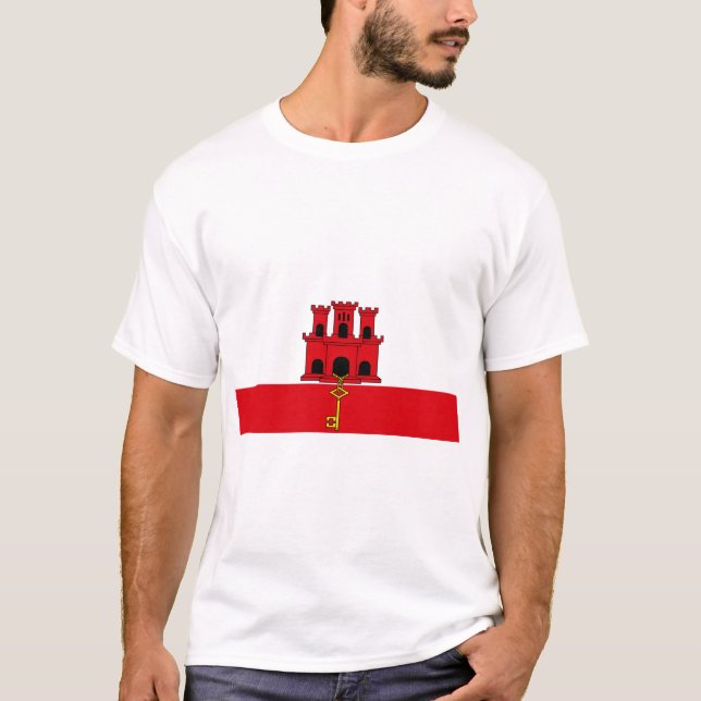 Camiseta Bandeira de Gibraltar (Frente)