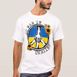 Camiseta Bandeira De Girassol Ucraniano Sem guerra Na Ucrân