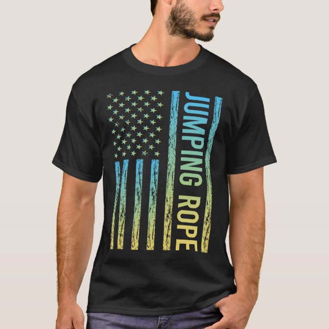 Camiseta Bandeira de Gradiente Pulando Corda Saltando Corda (Frente)