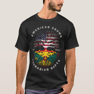 Camiseta Bandeira de Granada Americana Crescida Grenadiana
