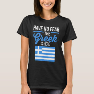 Camiseta Bandeira De grécia Não Tem Medo De O Grego Estar A