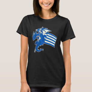 Camiseta Bandeira de Grécia Ortod do Dragão Grego Epic