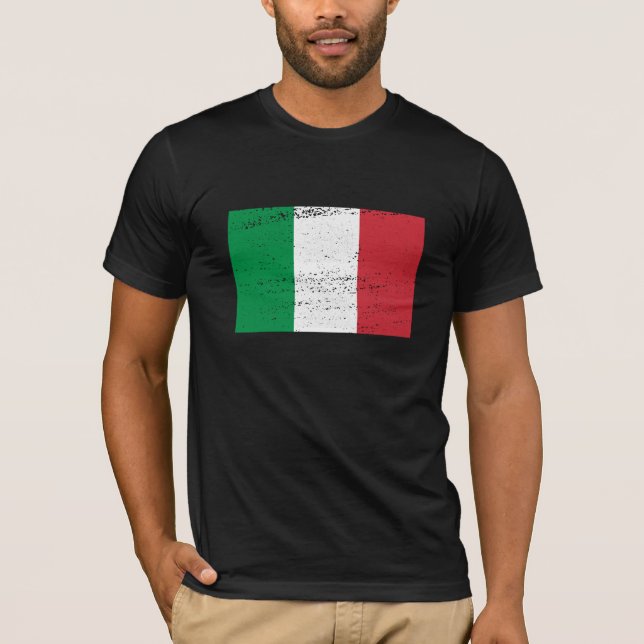 Camiseta Bandeira de Grunge Italiana (Frente)