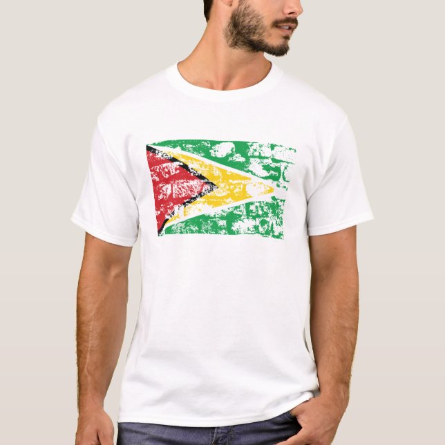 Camiseta Bandeira de Guyana (Frente)