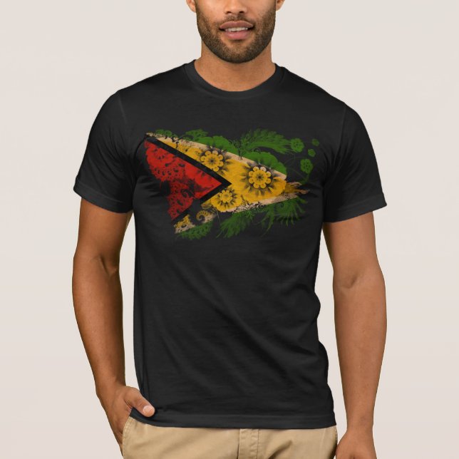 Camiseta Bandeira de Guyana (Frente)