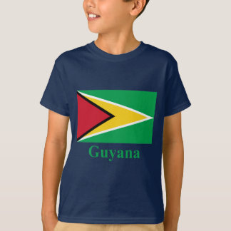 Camiseta Bandeira de Guyana com nome