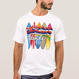 Camiseta Bandeira de Havaí das prancha