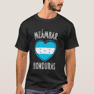 Camiseta Bandeira de Honduras Coração Cidade Meambar