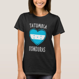 Camiseta Bandeira de Honduras Coração Cidade Tatumbla