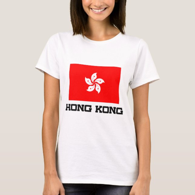 Camiseta Bandeira de Hong Kong (Frente)