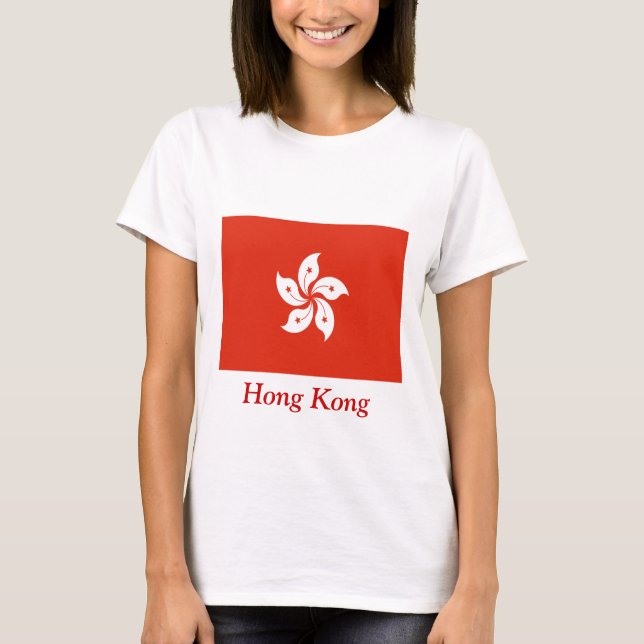 Camiseta Bandeira de Hong Kong (Frente)