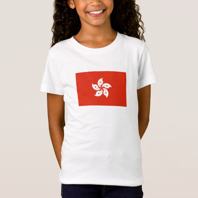Camiseta Bandeira de Hong Kong (Frente)