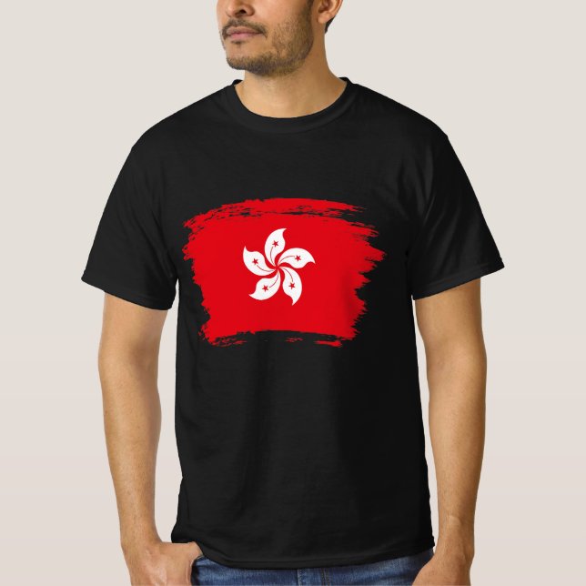 Camiseta Bandeira de Hong Kong (Frente)