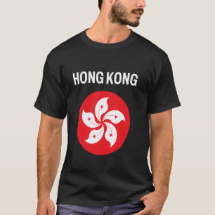 Camiseta Bandeira de Hong Kong Moderna