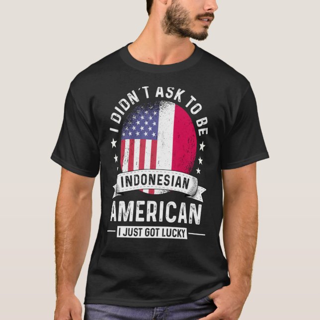 Camiseta Bandeira de Humor Crescente do Patriota Americano  (Frente)