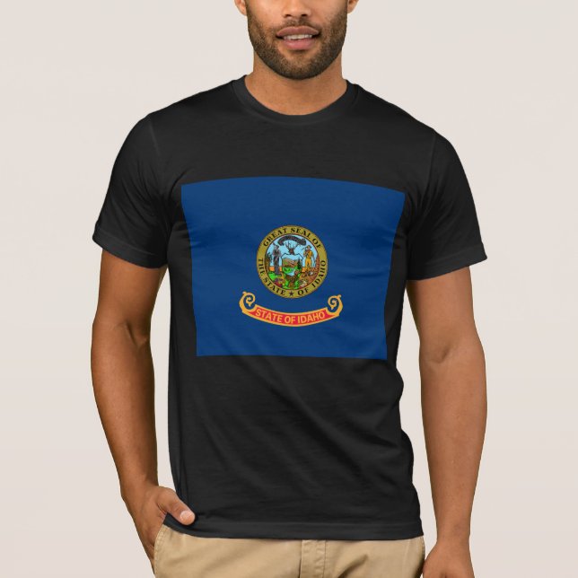 Camiseta Bandeira de Idaho: o Estado Gema, Montanhas do Oes (Frente)