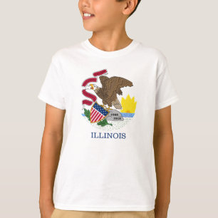 Camiseta bandeira de Illinois