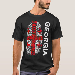 Camiseta Bandeira De Impressão Digital Do Dna Na Geórgia