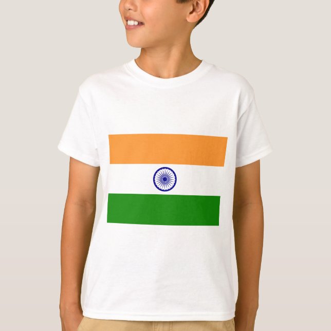 Camiseta Bandeira de India - तिरंगा - भारतकाध्वज (Frente)