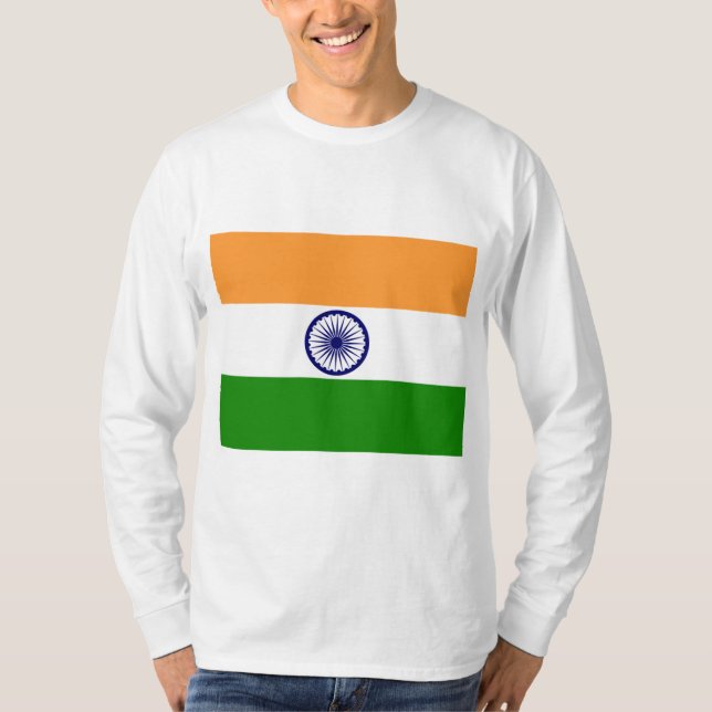 Camiseta Bandeira de India em t-shirt, Hoodies, roupa (Frente)