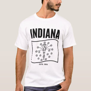 Camiseta bandeira de Indiana EUA