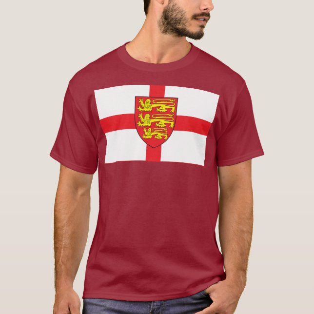 Camiseta Bandeira de Inglaterra com t-shirt da brasão (Frente)
