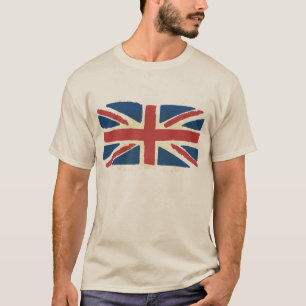 Camiseta Bandeira de Ingleses do Grunge de Union Jack