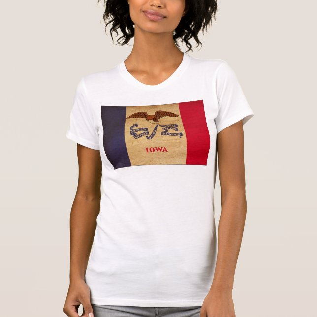 Camiseta Bandeira de Iowa (Frente)