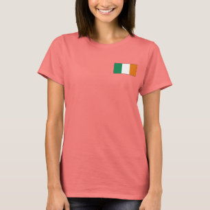 Camiseta Bandeira de Ireland + T-shirt do mapa