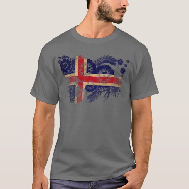 Camiseta Bandeira de Islândia (Frente)