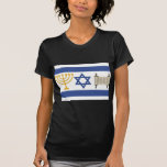 Camiseta Bandeira de Israel<br><div class="desc">Modelo básico do t-shirt das senhoras</div>