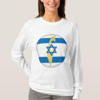 Bandeira de Israel e Mapa Emblema Estrela Azul de 