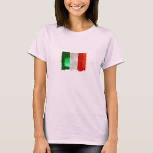 Camiseta Bandeira de Italia do Grunge para italianos de