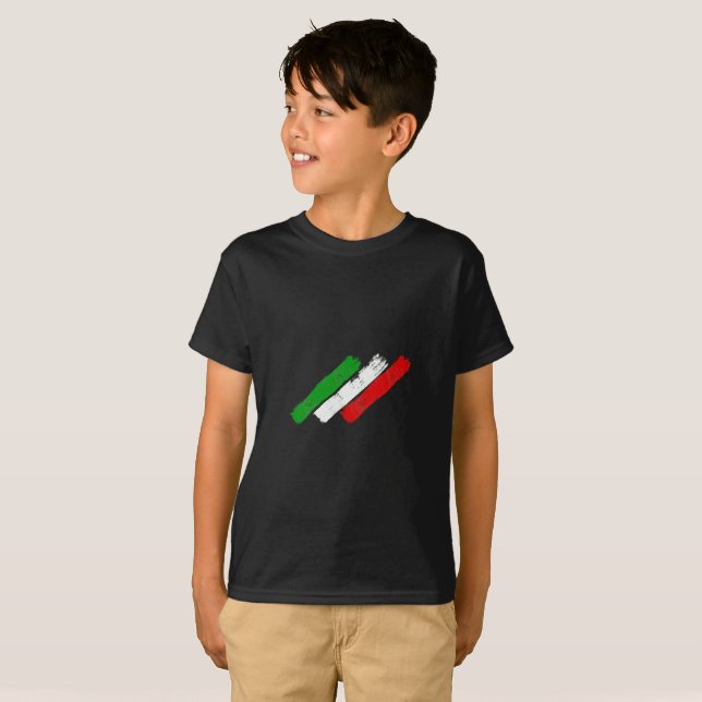 Camiseta Bandeira de Italia. Italia. (Frente Completa)