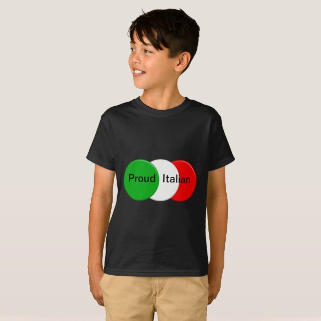 Camiseta Bandeira de Italia. Italiano orgulhoso (Frente Completa)