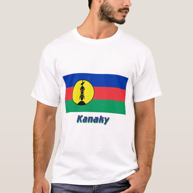 Camiseta Bandeira de Kanaky com nome (Frente)
