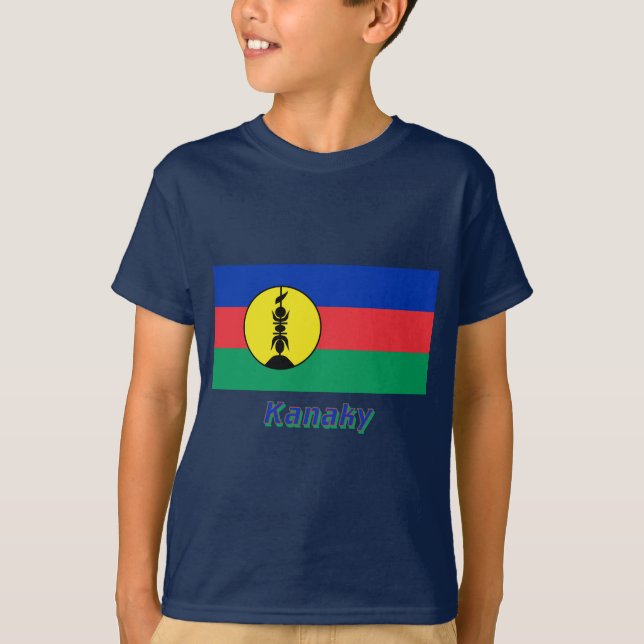 Camiseta Bandeira de Kanaky com nome (Frente)