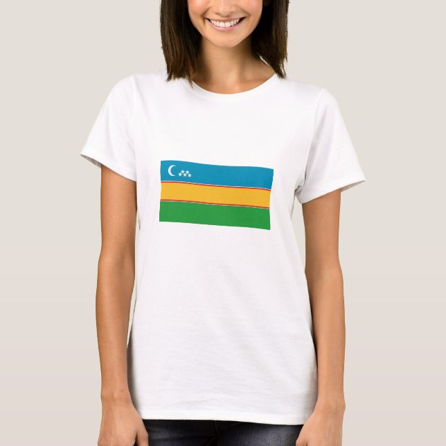 Camiseta Bandeira de Karakalpakstan (Frente)