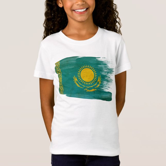 Camiseta Bandeira de Kazakhstan (Frente)