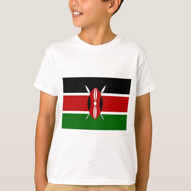 Camiseta Bandeira de Kenya (Frente)