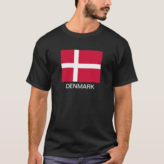 Camiseta Bandeira de Kingdom of Denmark (Frente)