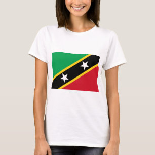Camiseta Bandeira de Kitts e Nevis Santos (Caribe)