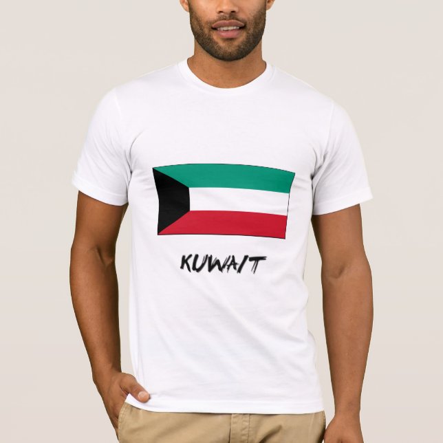 Camiseta Bandeira de Kuwait (Frente)