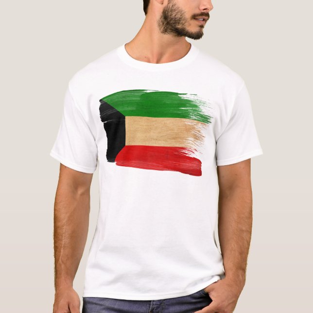 Camiseta Bandeira de Kuwait (Frente)