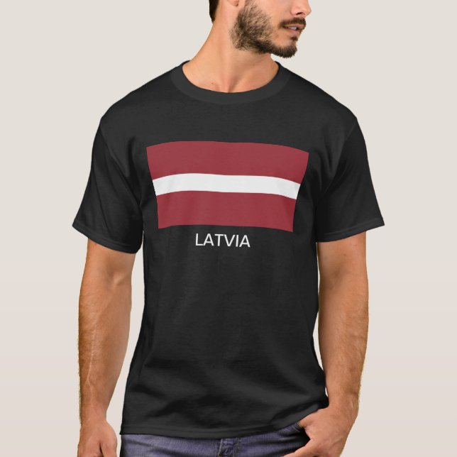 Camiseta Bandeira de Latvia (Frente)