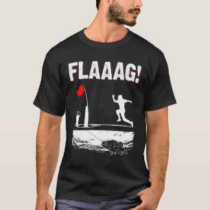 Camiseta Bandeira de Levantamento de Dica de Pesca no Gelo